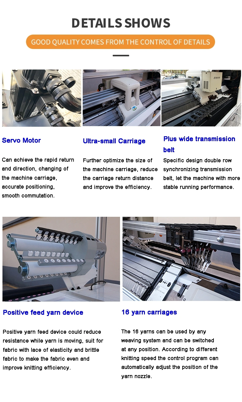 Fully Computeized Knitting Machine for Making Jacquard Collar